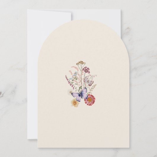 Grappige botanische Baby in bloei uitnodiging (Achterkant)