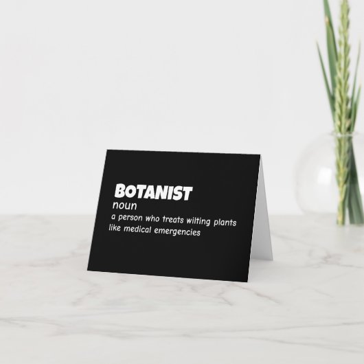 Grappige botanische definitie bedankkaart (Voorkant)