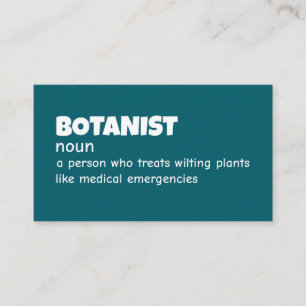 Grappige botanische definitie visitekaartje