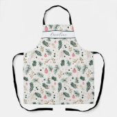 Grappige botanische kerst schort (Voorkant)