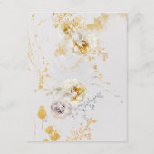 Grappige botanische krans bruiloft Boho Details Informatiekaartje (Achterkant)