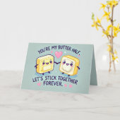Grappige boter halve Valentijnsdag Kaart (Gele Bloem)