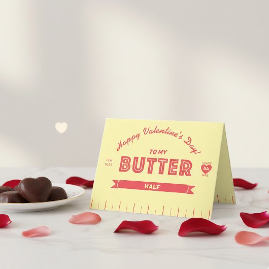 Grappige Boter Stok Betere Helft Valentijnsdag Kaart