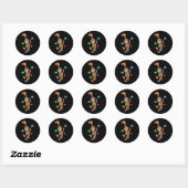 Grappige Boulderende En Klimmende Aap Ronde Sticker (Vel)