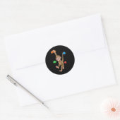 Grappige Boulderende En Klimmende Aap Ronde Sticker (Envelop)