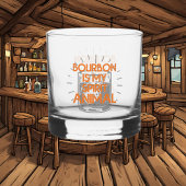 Grappige bourbon geest dier woord art whisky glas
