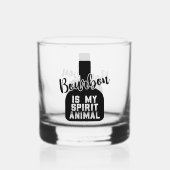 Grappige Bourbon geest dier woord kunst Whisky Glas (Voorkant)