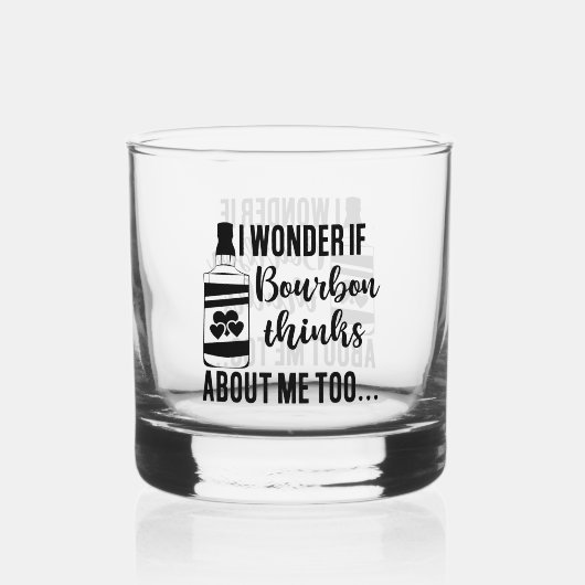 Grappige bourbon woord art whisky glas (Achterkant)