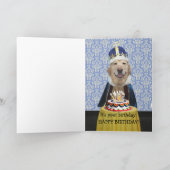 Grappige bouw / ingenieur hond / lab verjaardag kaart (Binnen)