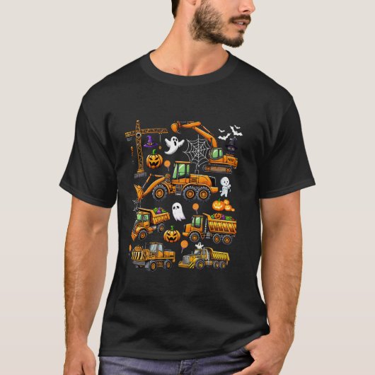Grappige Bouw Trucks Halloween Kostuum Peuter T-shirt (Voorkant)