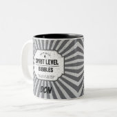 Grappige bouwer bouwvakker grap tweekleurige koffiemok (Voorkant links)