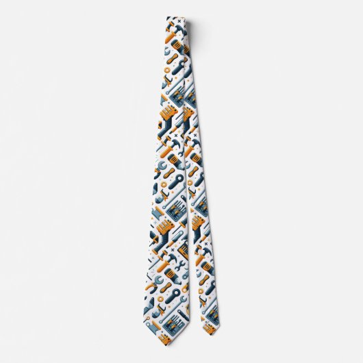 Grappige bouwgereedschappen stropdas (Voorkant)