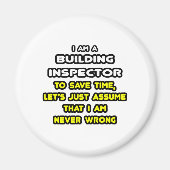 Grappige bouwinspecteur T-shirts en geschenken Magneet (Voorkant)