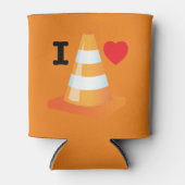 Grappige bouwplaats voorman Sinaasappel veiligheid Blikjeskoeler (Voorkant)