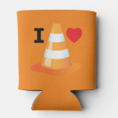 Grappige bouwplaats voorman Sinaasappel veiligheid Blikjeskoeler (Achterkant)