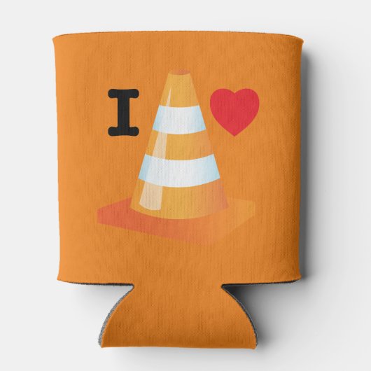 Grappige bouwplaats voorman Sinaasappel veiligheid Blikjeskoeler (Achterkant)