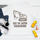 Grappige Bouwtruck Graafmachine Jongen Verjaardag Kinder Shirts
