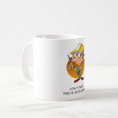 Grappige BOUWVAKKER Cartoon Gewoon een Boor Koffiemok (Voorkant links)