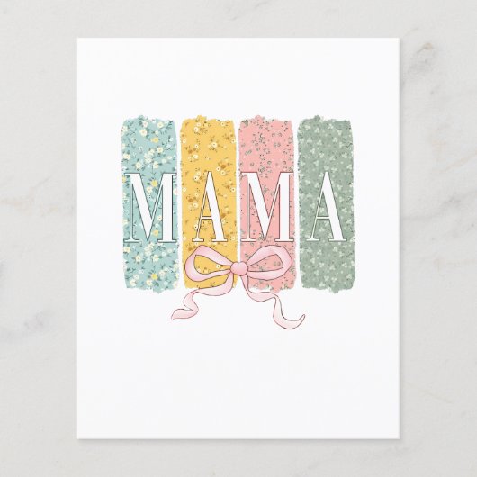 Grappige Bow Coquette Mama Bloemen Moederdag Flyer (Voorkant)