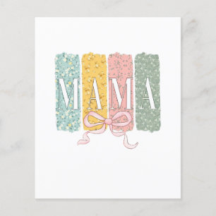 Grappige Bow Coquette Mama Bloemen Moederdag Flyer