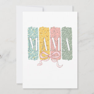 Grappige Bow Coquette Mama Bloemen Moederdag Kaart
