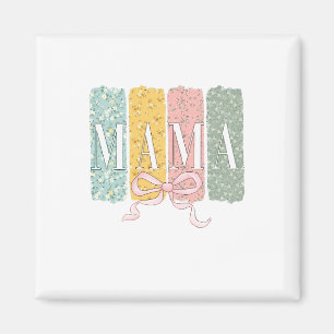 Grappige Bow Coquette Mama Bloemen Moederdag Magneet