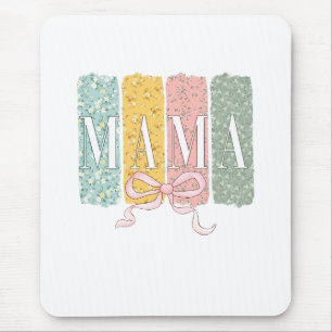 Grappige Bow Coquette Mama Bloemen Moederdag Muismat