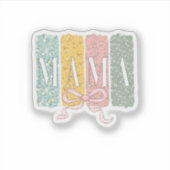 Grappige Bow Coquette Mama Bloemen Moederdag Sticker (Voorkant)
