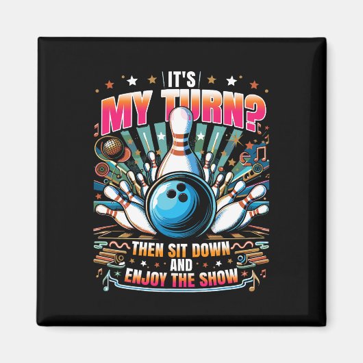 Grappige Bowler Bowling 1 Magneet (Voorkant)
