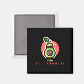 Grappige Bowler Holy Guacabowle Avocado Magneet (Voorkant / Achterkant)
