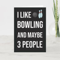 Grappige Bowler Kaarten Bowling Sport Humor Team