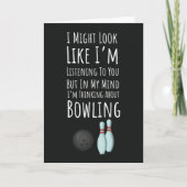 Grappige Bowler Kaarten Bowling Strike League Bal (Voorkant)
