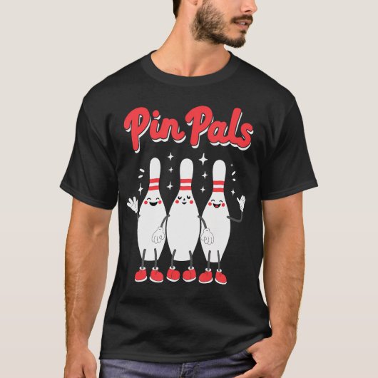 Grappige Bowler T-shirt Speld Vrienden Bowling Vri (Voorkant)