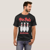 Grappige Bowler T-shirt Speld Vrienden Bowling Vri (Voorkant volledig)
