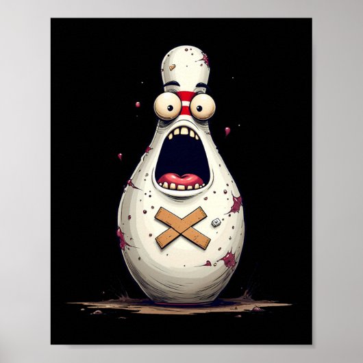 Grappige Bowlers Bang Bowling Pin Graphic Voor Man Poster (Voorkant)