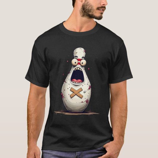 Grappige Bowlers Bang Bowling Pin Graphic Voor Man T-shirt (Voorkant)
