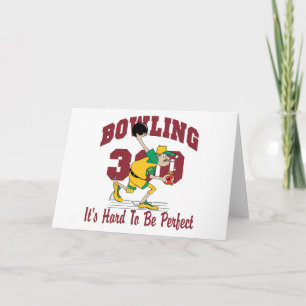 Grappige bowling 300 feestdagen kaart