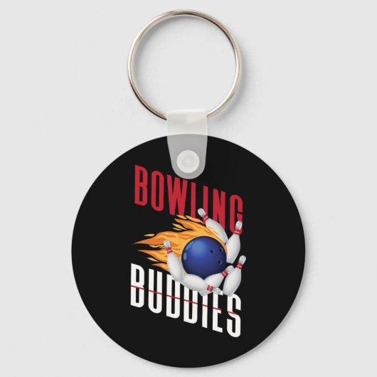 Grappige Bowling Besties Vrienden Bowling Buddies Sleutelhanger (Voorkant)