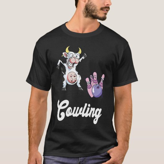 Grappige Bowling Bowler Koe Strike Bowling Team Bo T-shirt (Voorkant)
