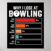 Grappige Bowling Bowler Mannen Vrouwen Kinder Waar Poster (Voorkant)