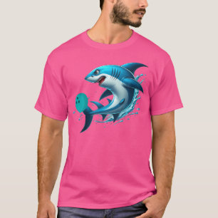 Grappige Bowling Bowling Haai Speelt Bowling T-shirt