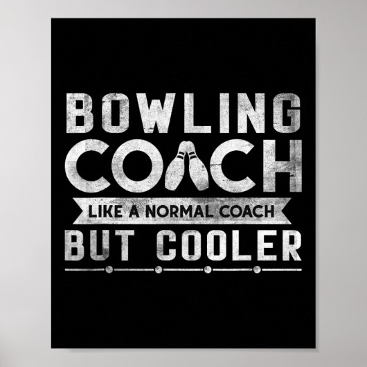 Grappige Bowling Coach Definitie Bowling Coach Poster (Voorkant)