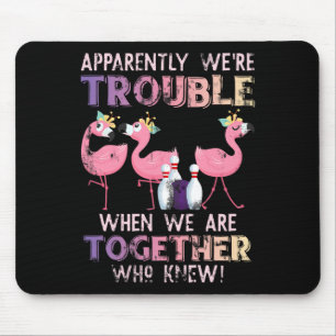 Grappige Bowling Flamingo Muismat