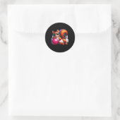 Grappige bowling grafiek voor bowling liefhebbers  ronde sticker (Tas)