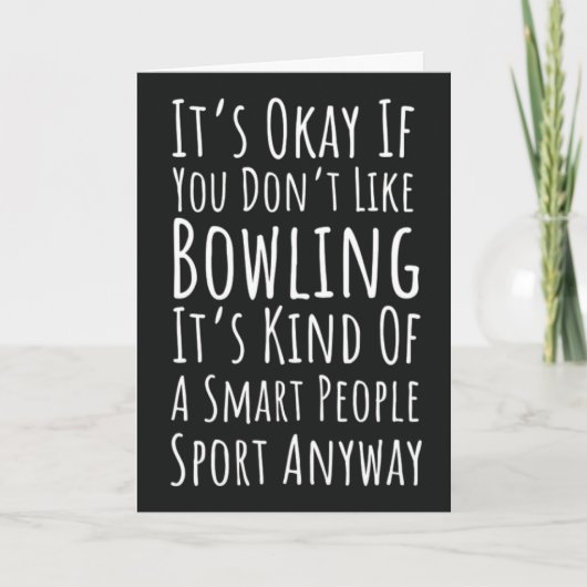 Grappige Bowling Kaart Bowler Team Strike Spaar Sp (Voorkant)