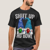 Grappige bowling kabouters bowler kop en kom t-shirt (Voorkant)