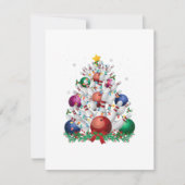 grappige bowling kerstboom licht xmas sport liefde kaart (Voorkant)