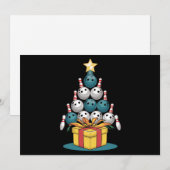 Grappige Bowling Kerstboom Lichtjes Kerstcadeaus  Feestdagenkaart (Voorkant / Achterkant)