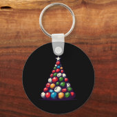 Grappige bowling kerstboomlichten voor mannen en v sleutelhanger (Voorkant)