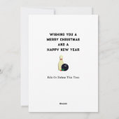 Grappige Bowling Kerstmis Feestdagenkaart (Achterkant)